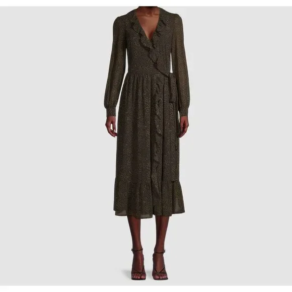 green emerald velvet dress LUCIANNA MAXI WRAP DRESS  Envy by Melissa Gorga